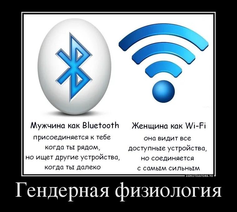 Доступное рядом. Мужчины как блютуз. Мужчины как Bluetooth. Гендерные шутки. Шутки на тему гендера.