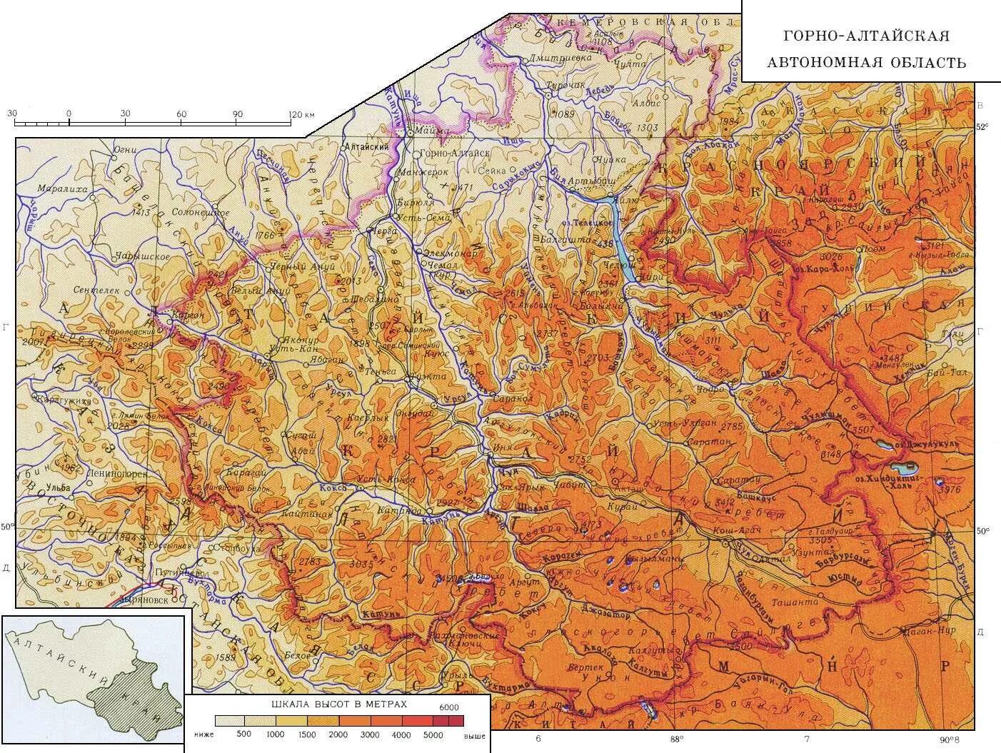Горно-Алтайская Ойротская автономная область. Географическая карта Алтайского края и Республики Алтай. Физическая карта Алтайского края рельеф. Карта Алтайского края горным Алтаем физическая.