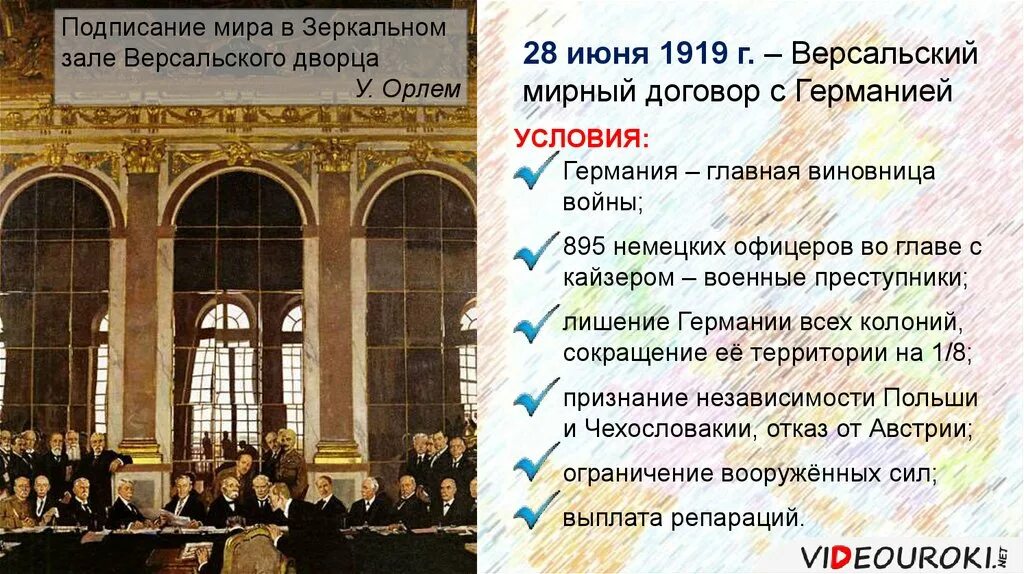 Страны парижской конференции. 28 Июня 1919 Версальский Мирный договор. Версальский дворец Парижская Мирная конференция. Версальско Вашингтонская система Парижская Мирная конференция 1919.