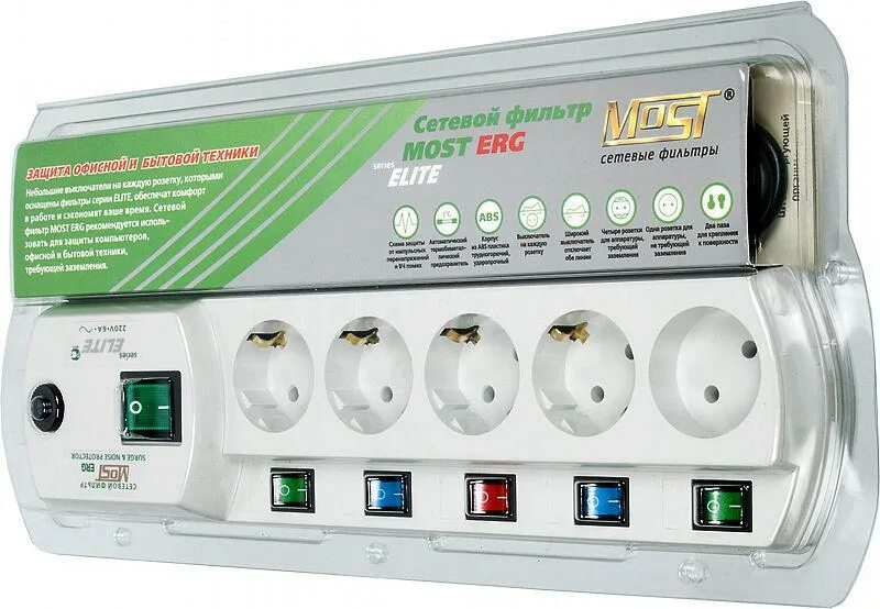 Сетевой фильтр most ehv 2м (5 розеток) белый. Сетевой фильтр elite. Сетевой фильтр most ehv 2м. /. Сетевой фильтра светодиод.