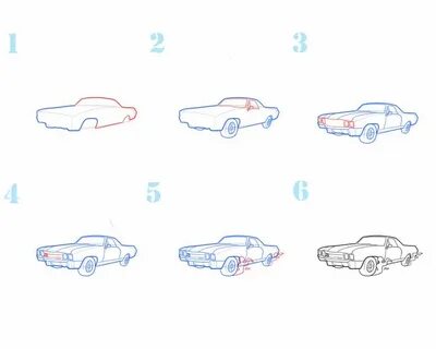 Как рисовать машину поэтапно