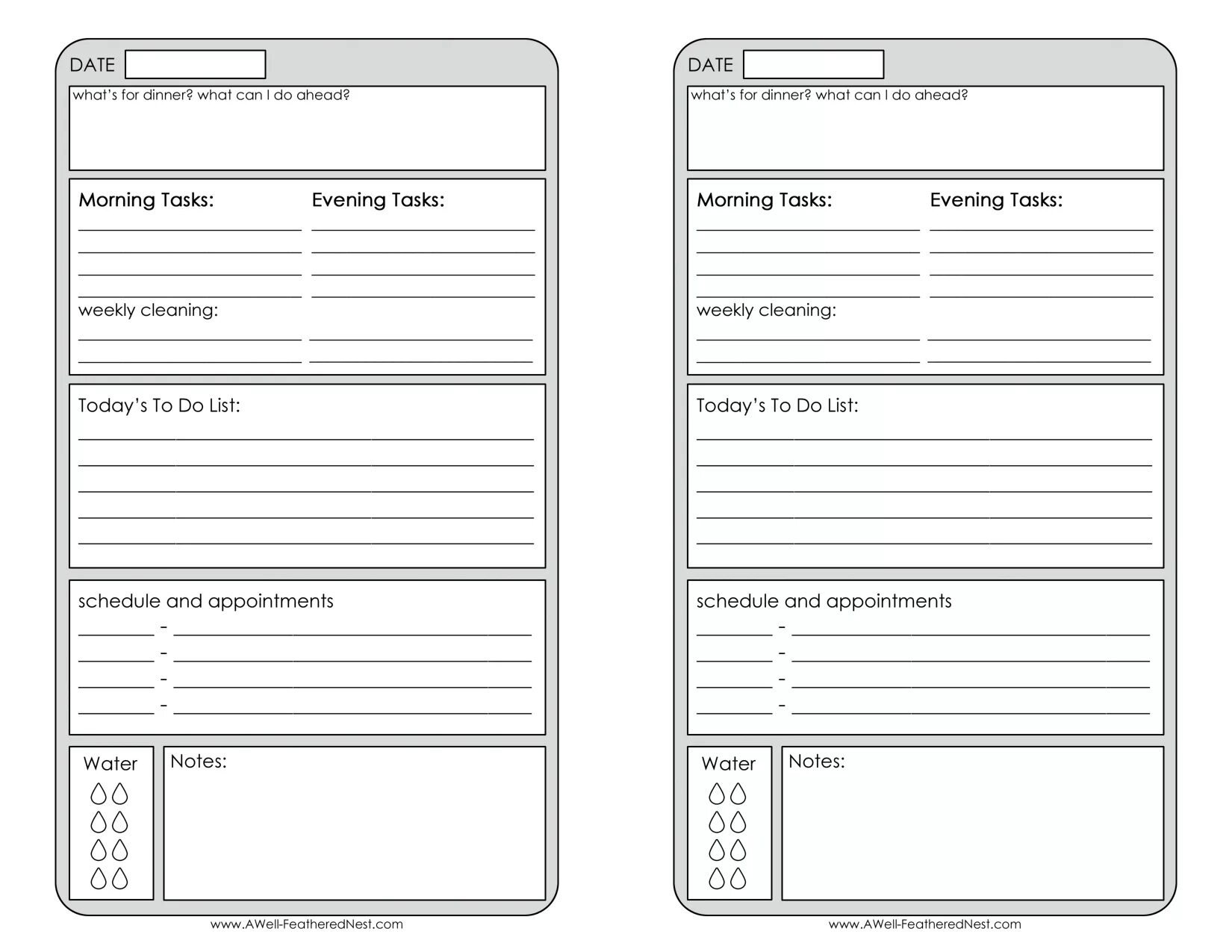 Planning pages pages