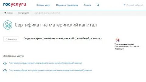 Как получить сертификат материнского капитала на госуслугах