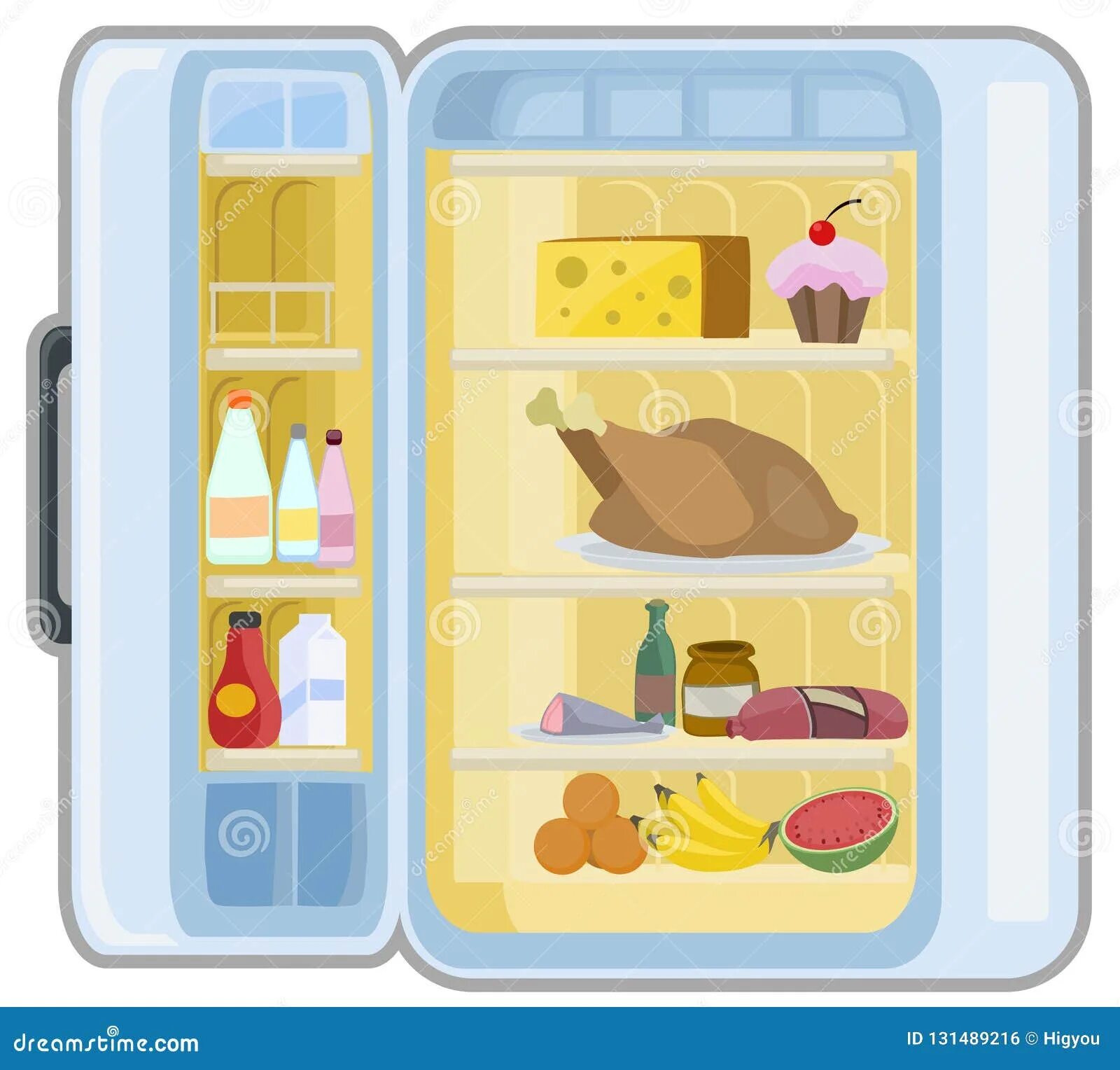 There is bread in the fridge. Холодильник с продуктами для детей. Холодильник с едой для детей. Холодильник с продуктами мультяшный. Рисование продукты в холодильнике.