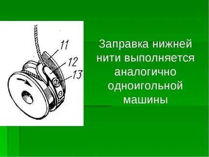 Регулировка натяжения нижней нити в швейной машине