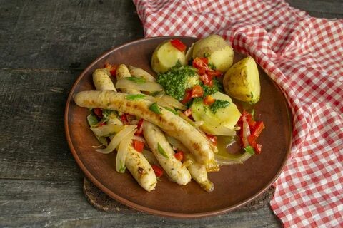 Жареная картошка с колбасой
