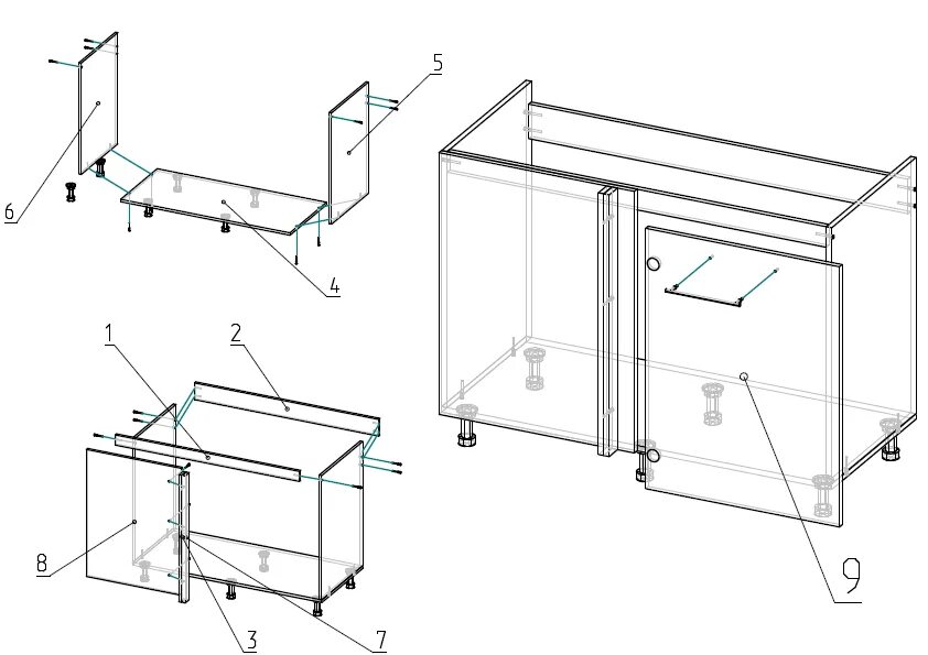 Какая сборка. Схема сборки угловой Нижний шкаф 990м. Delinia b100ab сборка. Угловая тумба под мойку ну900м сборка. Тумба под мойку м800 схема сборки.