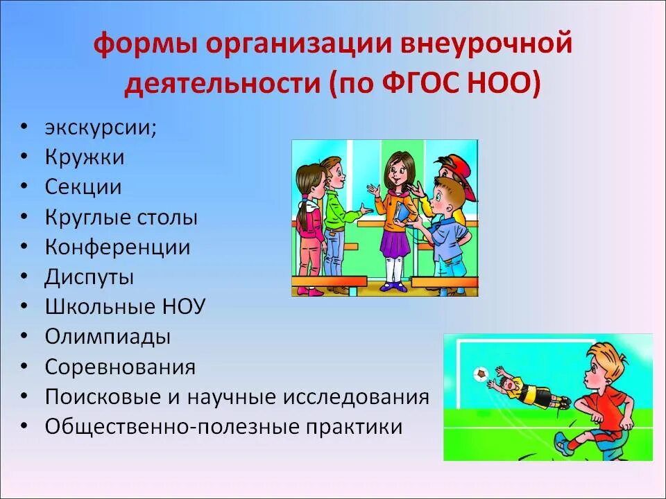 Ученик начальной школы по фгос. Формы работы по внеурочной деятельности в начальной школе по ФГОС. Формы организации внеурочной деятельности по ФГОС НОО. Формы проведения занятий внеурочной деятельности по новым ФГОС. Формы организации внеурочной деятельности в нач школе.