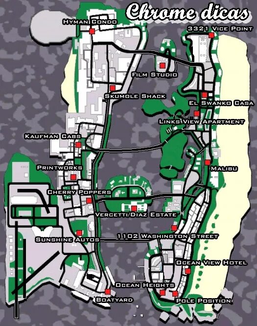 Недвижимость вайс сити. ГТА 1 Вайс Сити карта. Карта ГТА вай Сити с недвижимостью. GTA vice City карта собственности. Вся недвижимость Вайс Сити на карте.
