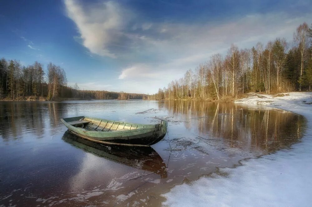 Река Колежма в Карелии. Карелия в апреле. Карелия ранней весной.