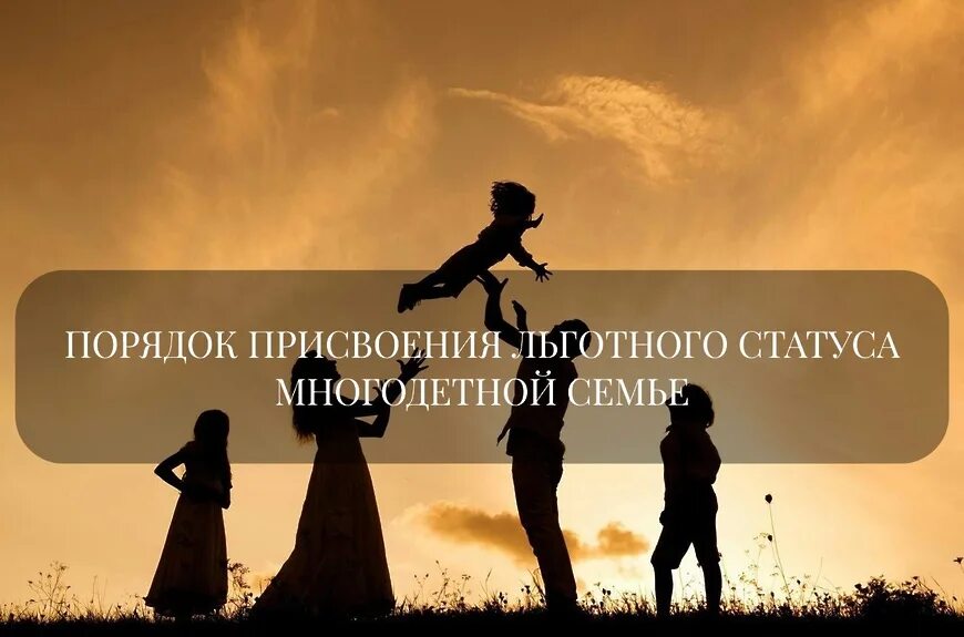 Статус семейного положения многодетной семьи. Статус льготной семьи.