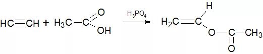 Уксусная кислота h реакция. Уксусная кислота присоединение. Присоединение уксусной кислоты к алкинам. Присоединения ацетилена к карбоновым кислотам. Присоединение карбоновых кислот алкинами.