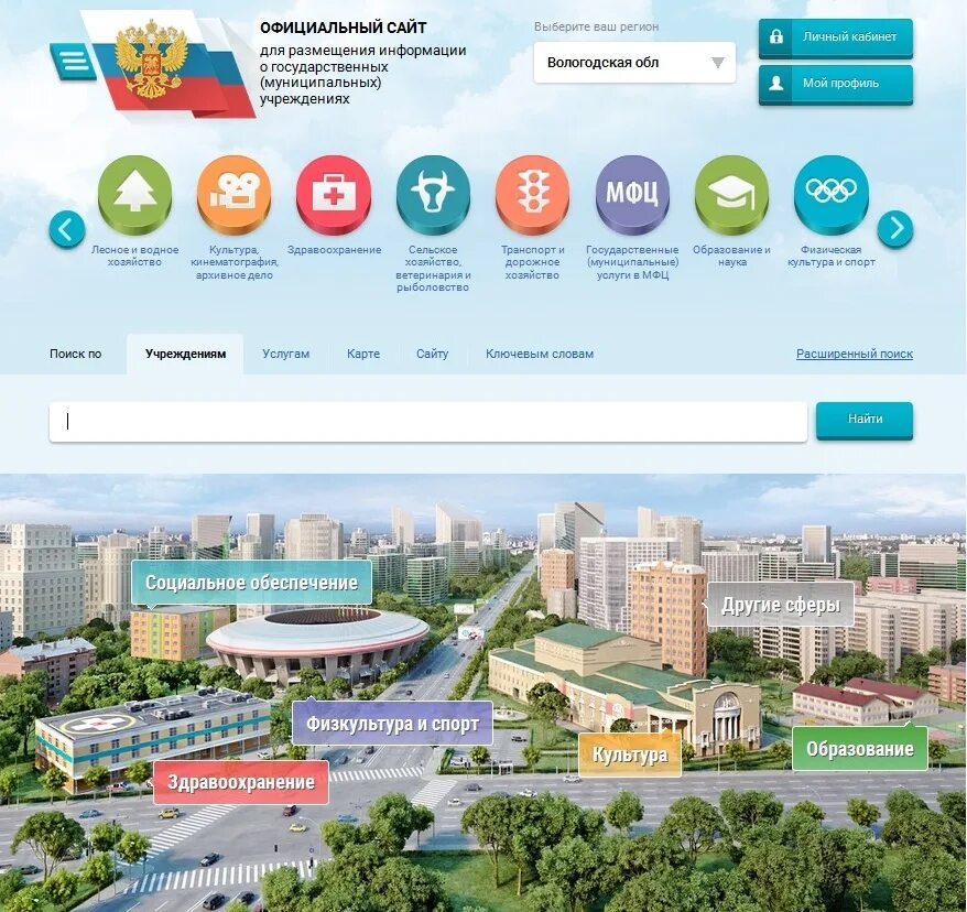 Bus.gov.ru. Сайт государственных и муниципальных учреждений