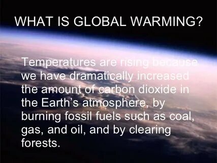 Global warming sentence