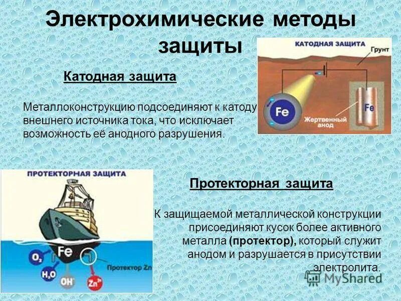 Метод протекторов. Активная защита металла от электрохимической коррозии. активная защита от коррозии: катодный метод. протекторная защита от электрохимической коррозии. протекторная защита трубопроводов судна.