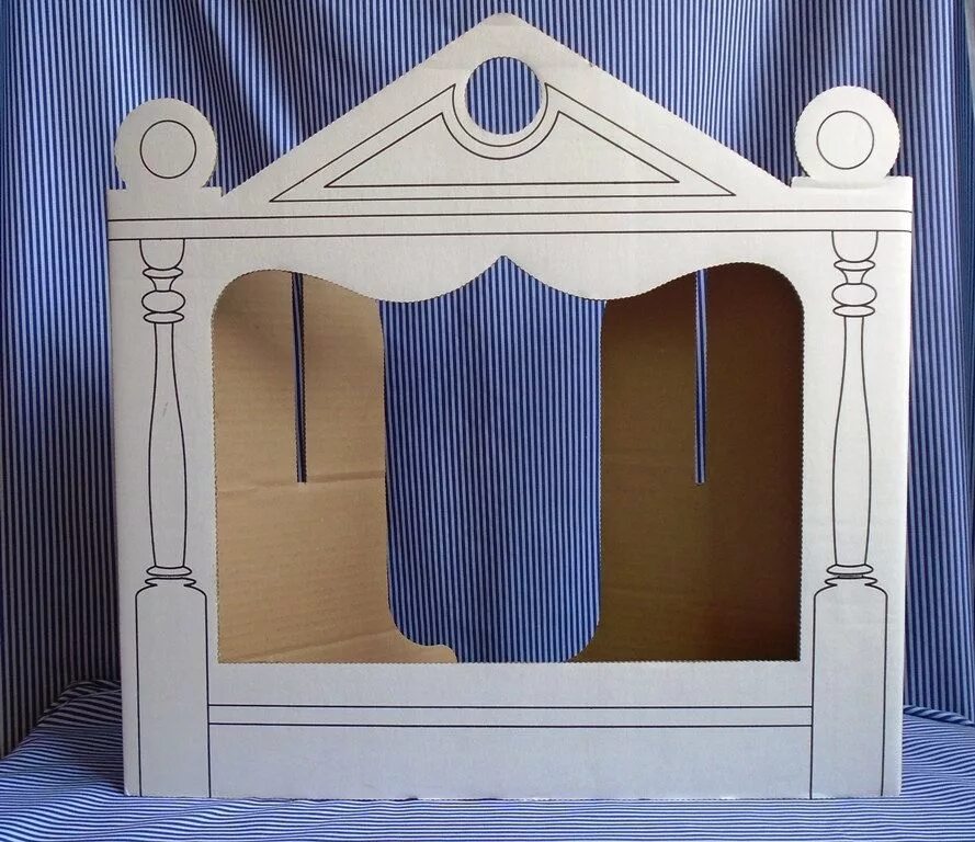 Здание театра из бумаги. Сцена театра рисунок. Театр теней сказка красная шапочка. Ширма теремок домик избушка. Трафарет кошки на стену.