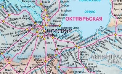 Карта железных дорог санкт петербурга