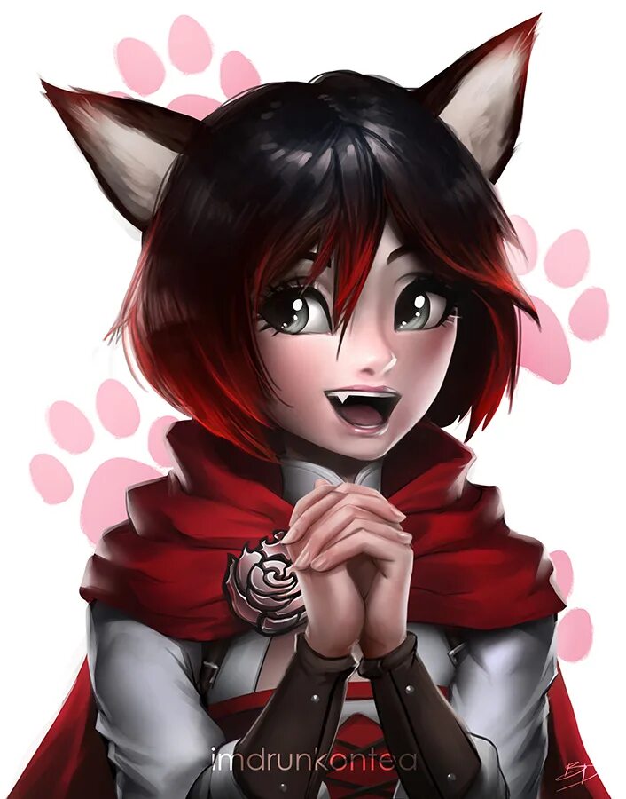 Cat ruby. Rwby ruby rose неко. ruby rose rwby. лоретта роуз аниме. кошка руби.