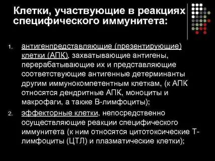 Реакции иммунной системы