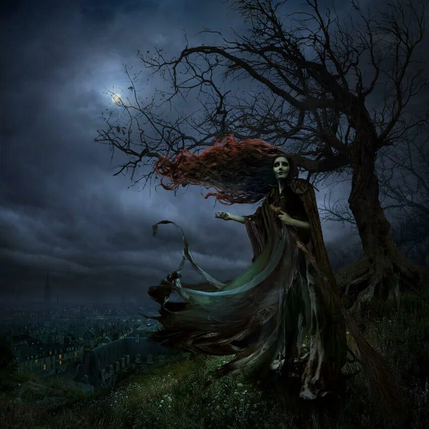 Мрачный писатель. Лесная ведьма баба Яга. Ведьма в лесу арт. Ведьма мистика.