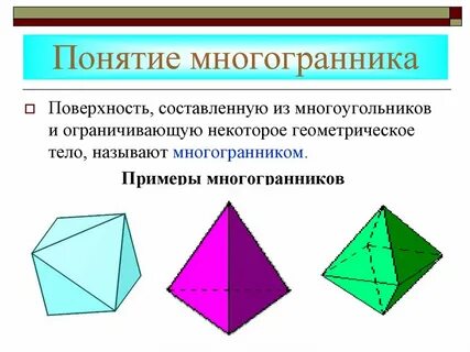 Понятие правильного многогранника