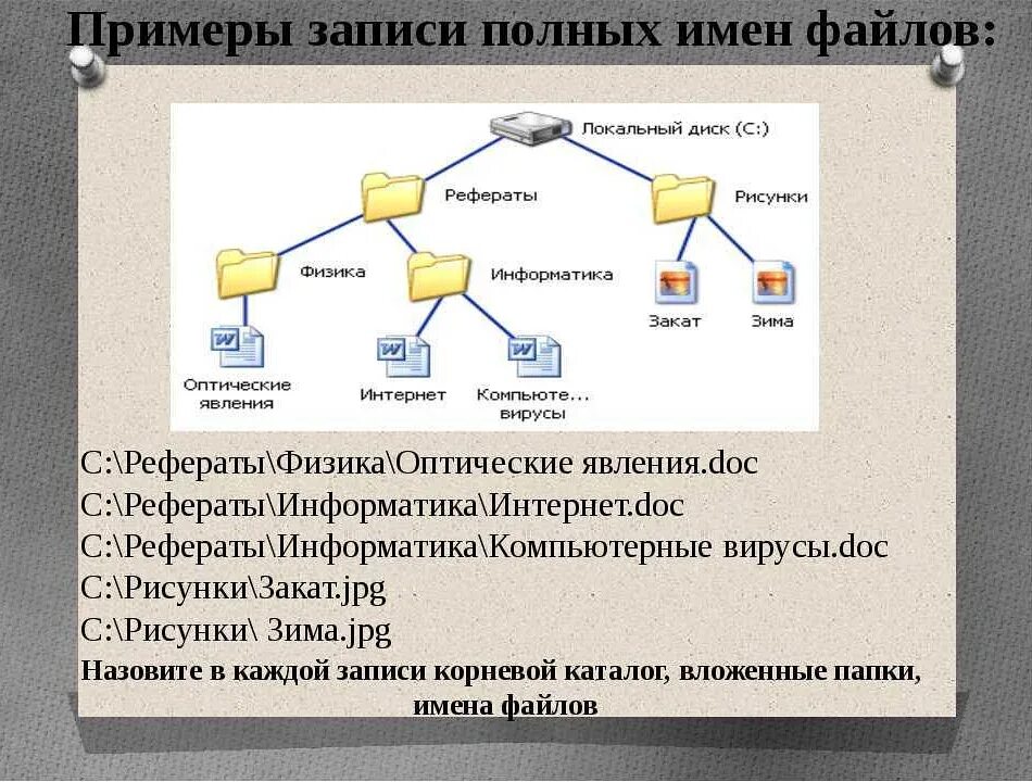 Для обработки файлов используют. Папка с файлами. структура папок и файлов. дерево папок и файлов. перемещение папок и файлов.