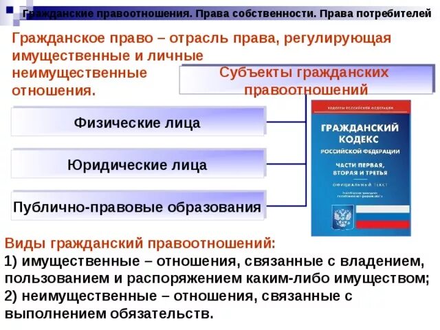 Публично правовые образования гражданский кодекс. Виды гражданских правоотношений имущественные и неимущественные. Публично-правовое образование что это. Гражданские правоотношения таблица.