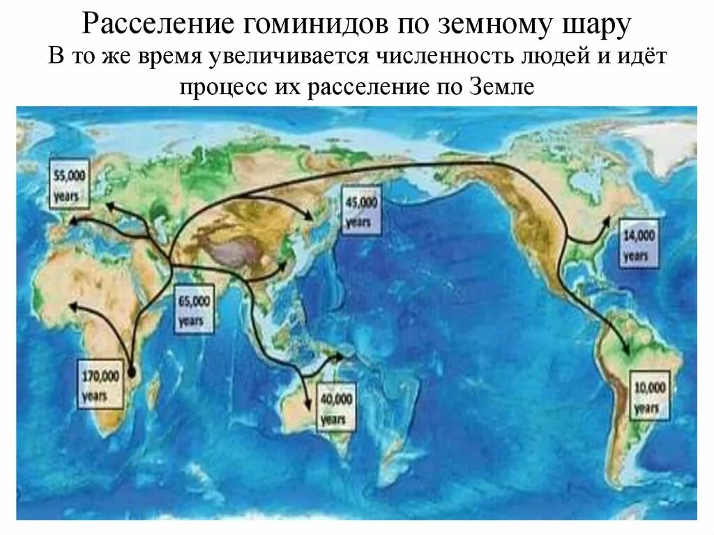 Расселение по земному шару