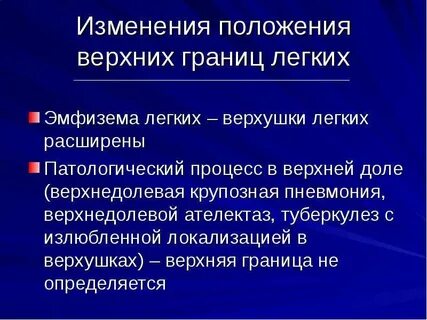 Перкуссия при эмфиземе