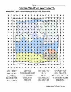 Weather wordsearch
