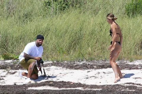 Nicky Jam & Cydney Moreau Were Seen on the Beach in Miami (21 Photos) .
