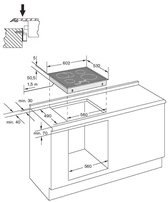 Варочная панель AEG 600 схема встраивания. Монтажный проём для варочной панели 600 мм. Духовой шкаф 450 мм схема. Монтажный проём для электрической варочной панели 600 мм. Вырез под варочную