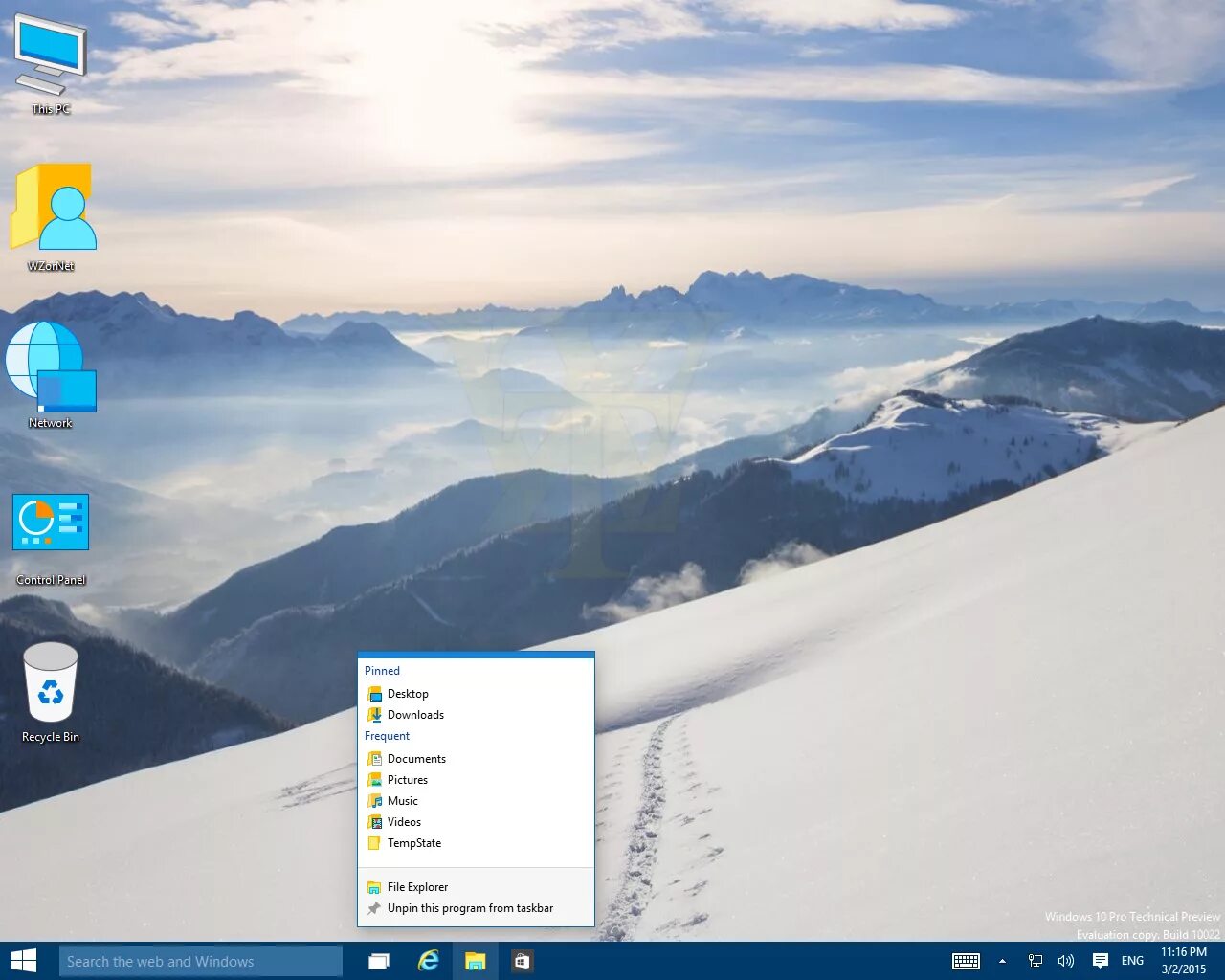 Виндовс 10. Скриншот на виндовс 10. Windows 10 Technical Preview рабочий стол. Windows 10 build 10074. Windows side