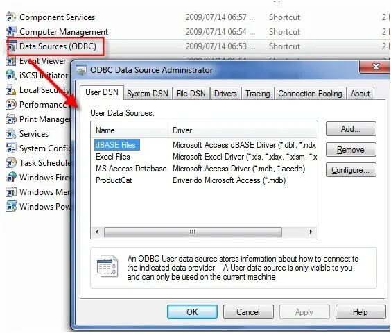 Data source manager. Технология odbc. odbc драйвер. data sources and drivers. odbc data sources.