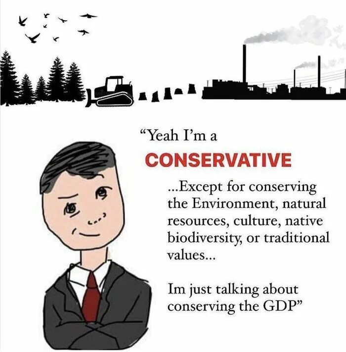 The conservation is about