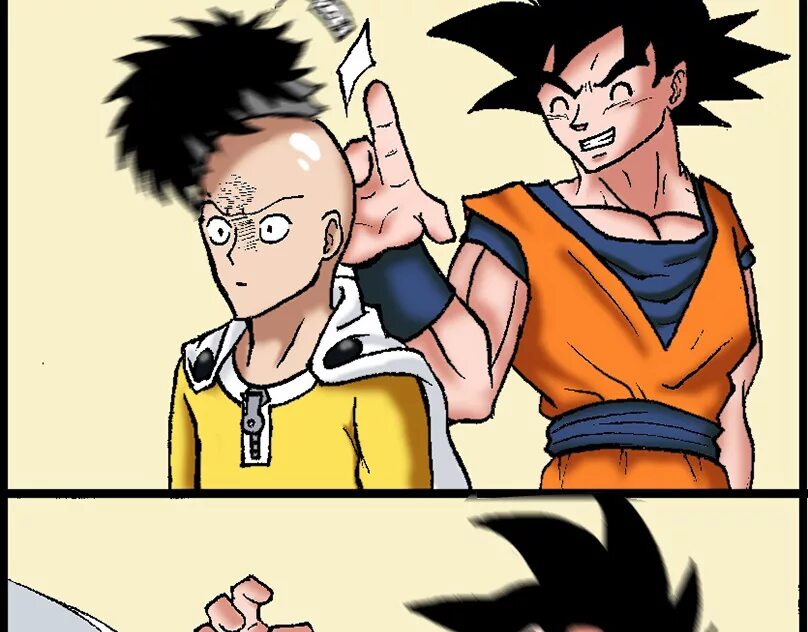 Сайтама против Гоку. Goku vs Сайтама. Сайтама против Гоку комикс. Сайтама сильнее Гоку.