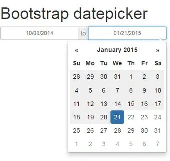 Bootstrap datepicker
