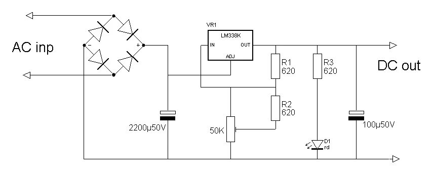 Блок питания лабораторный на lm338t схема Линейный стабилизатор напряжения от 1,2 до 28В / 3А Radio-любитель Дзен