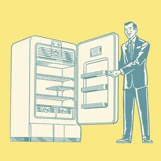 На рисунке изображены холодильник