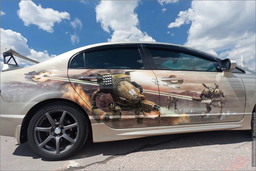 роспись автомобилей аэрография. аэрография на машине. аэрография в москве. аэрография в москве. авто.