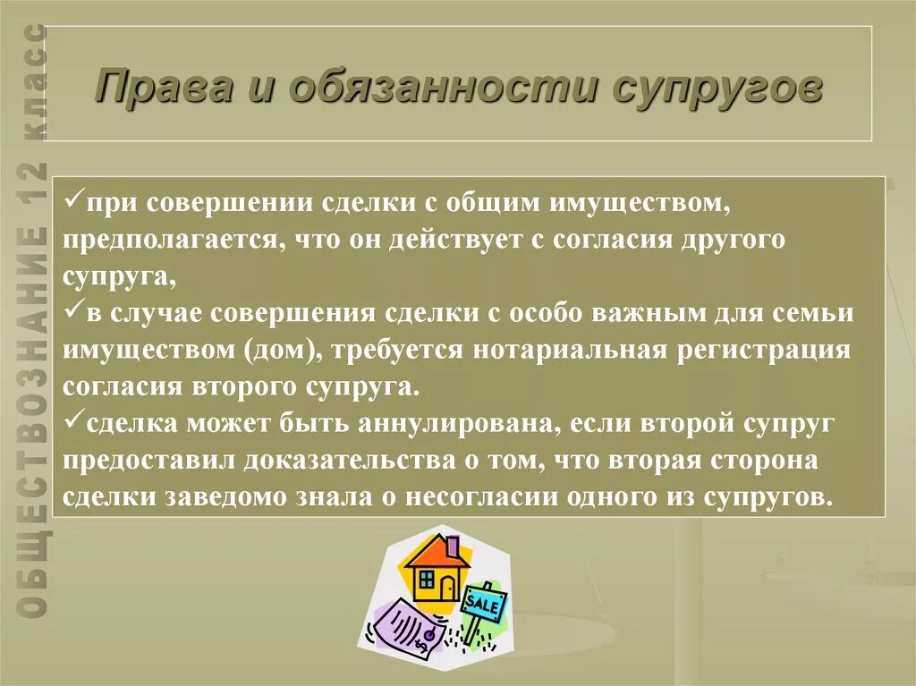 Пава и обязанност супругов.