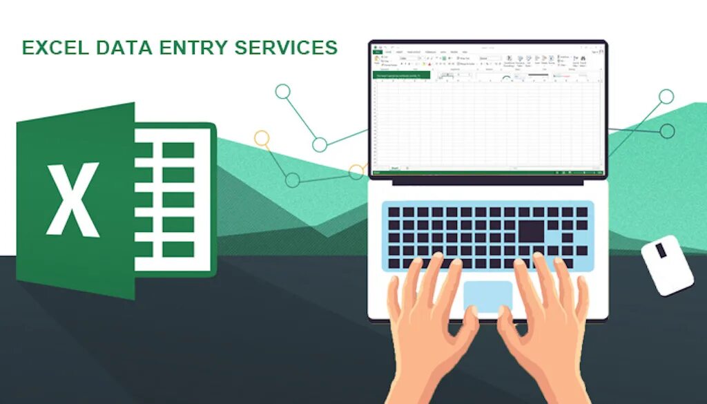 Enter service. Эксель баннер. Excel ноутбук. Человек ноутбук и excel. Data entry.