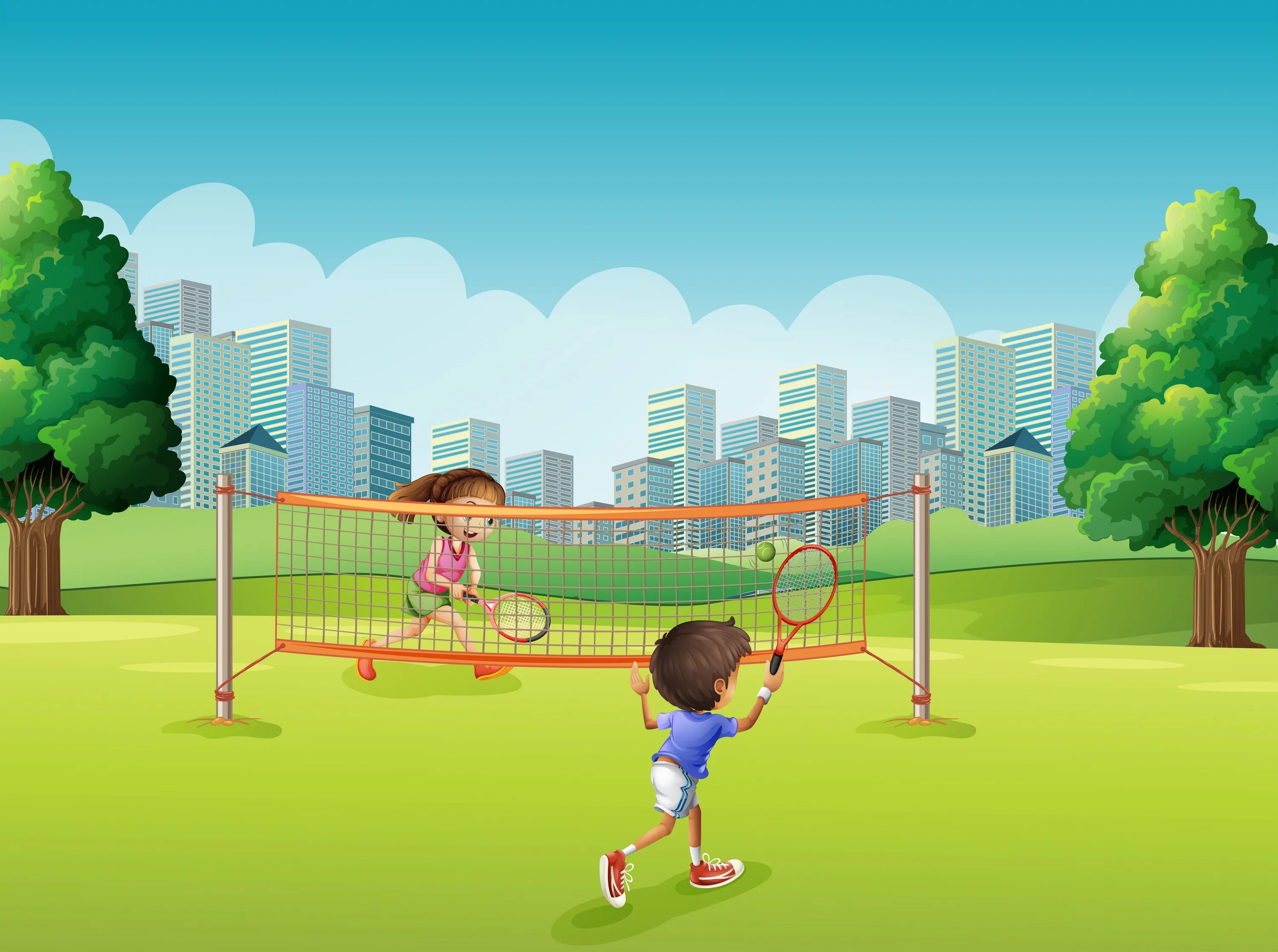 Lets go to park. Плей парк теннис. Теннис арт вектор. Теннис Illustrator. Kids Play Tennis in the Park 6 вопросов по английскому.