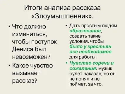 Герои произведения злоумышленник