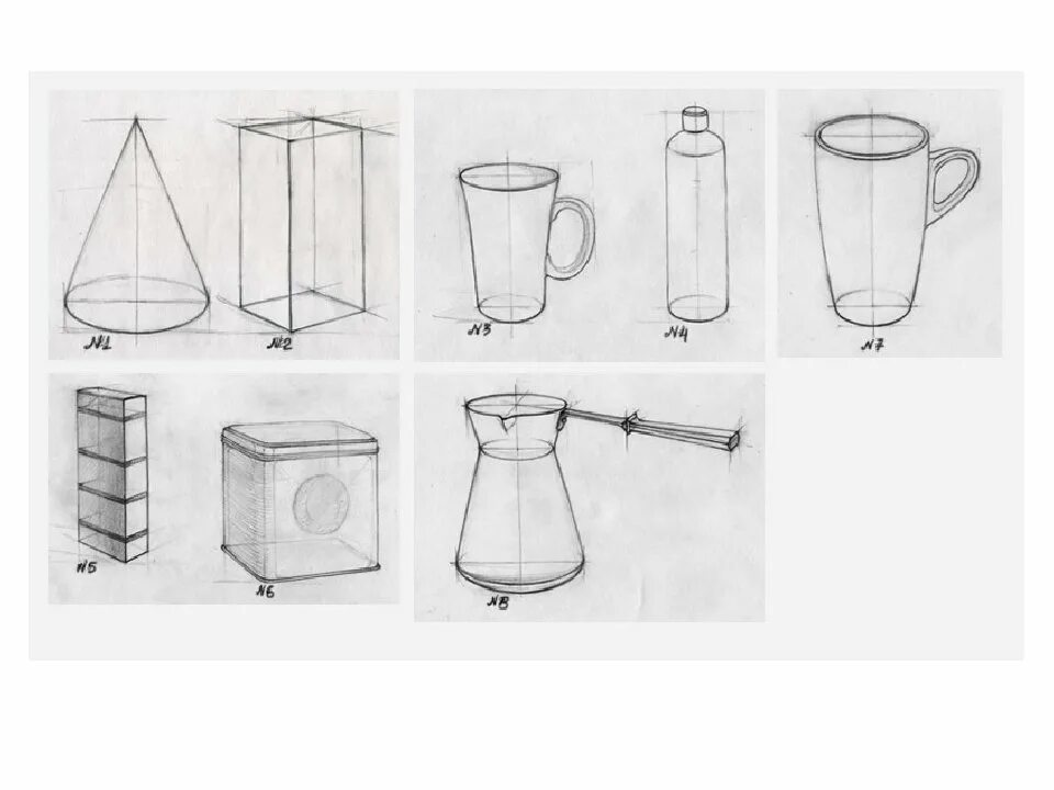 Наброски карандашом предметы. Конструктивные Наброски бытовых предметов. Линейно-конструктивный рисунок. Рисование предметов быта. Какой предмет можно нарисовать