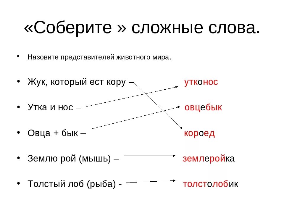 Слова сложный уровень