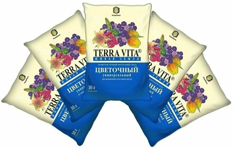 грунт terra vita цветочный, 5л. живая земля 10 л. грунт цветочный terra vita 10 л. почвогрунт terra vita. грунт живая земля 10л.