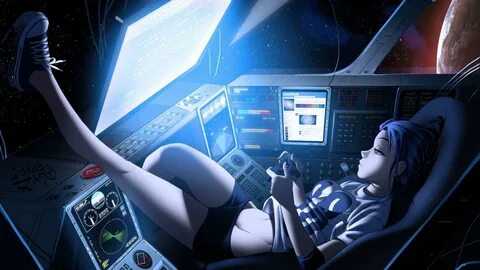 Full size of 3840x2160-video_games_women_space_station_cockpit_space_invade...