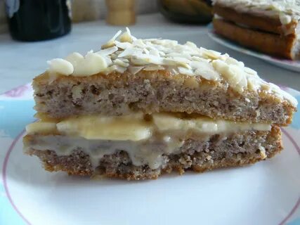 Торт со сгущенкой и бананом