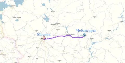 Какое расстояние до чебоксар